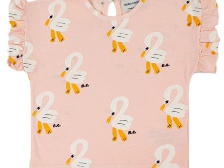 Bobo Choses Light Pink Pelican All Över Ruffle T-Shirt Hot on Sale