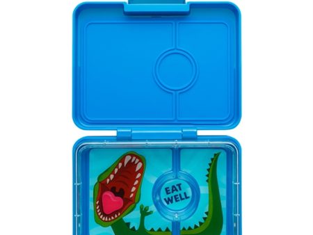 Yumbox Snack 3 Sections Lunchbox Surf Blue Dinosaur Online Sale