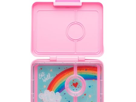 Yumbox Snack 3 Sections Lunchbox Power Pink Rainbow Online Hot Sale