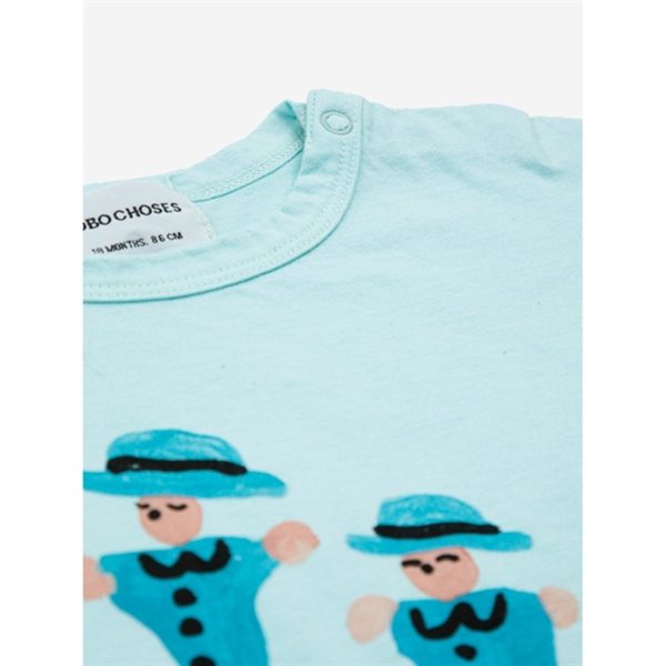 Bobo Choses Bebis Dancing Giants T-Shirt Light Blue on Sale