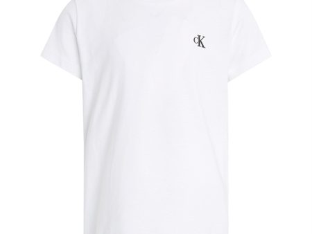 Calvin Klein Slim Monogram T-Shirt 2-Pak Bright White   Sepia Rose Supply