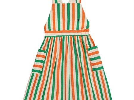 Bobo Choses Vertical Stripes Woven Klänning Knee Lenght Offwhite on Sale