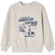 American Vintage Sweatshirt ML Col Rond Mildred Polaire Chine on Sale