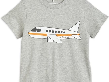 Mini Rodini Airplane Sp T-shirt Grey melange Fashion