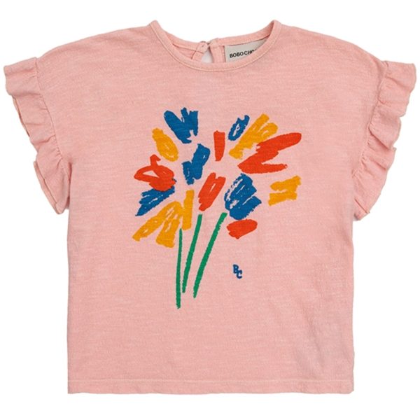 Bobo Choses Bebis Fireworks Ruffle T-Shirt Pink Sale