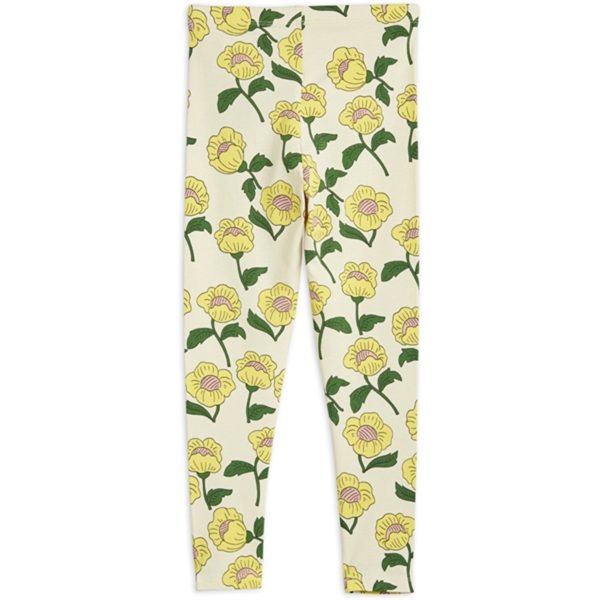 Mini Rodini Flowers Aop Leggings Yellow Online now