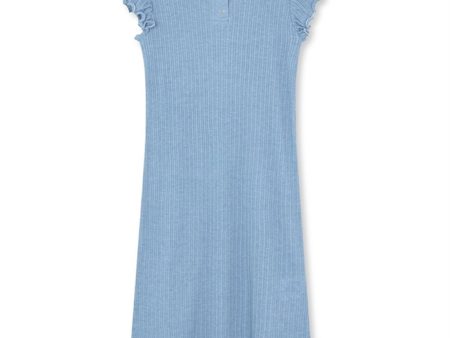 Mads Nørgaard Pointella Cecilie Klänning Powder Blue Melange For Cheap