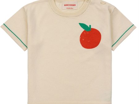 Bobo Choses Bebis Tomato Knitted T-Shirt Offwhite For Discount