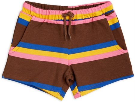 Mini Rodini Stripe Sweatshorts Brown Fashion