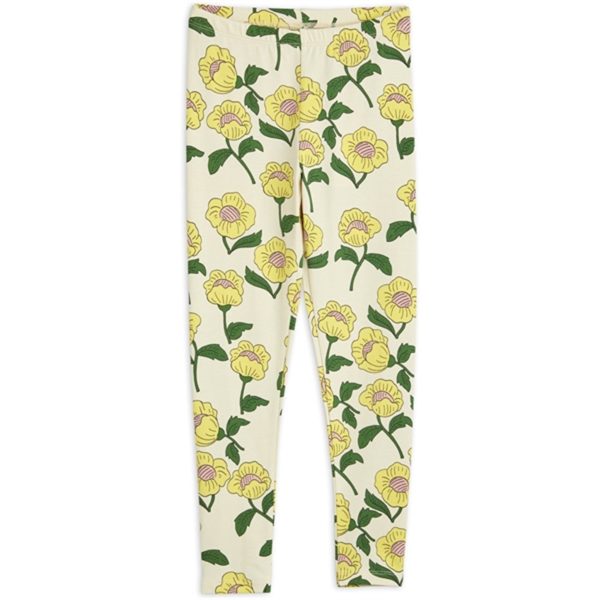 Mini Rodini Flowers Aop Leggings Yellow Online now