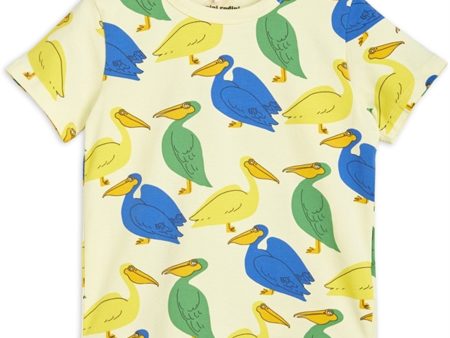 Mini Rodini Pelican AOP T-Shirt Yellow For Sale