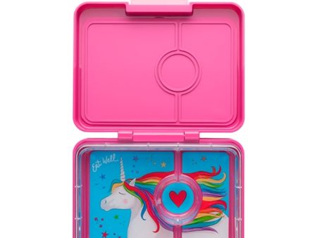 Yumbox Snack 3 Sections Lunchbox Malibu Purple Magical Unicorn on Sale