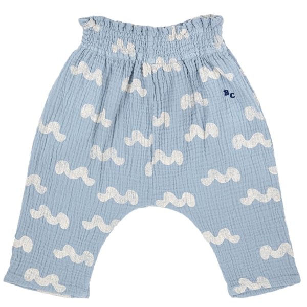 Bobo Choses Light Blue Waves All Över Byxor For Discount