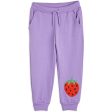 Mini Rodini Strawberries Emb Sweatpants Purple For Discount