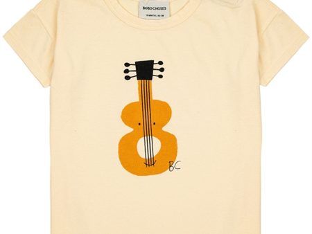 Bobo Choses Bebis Acoustic Guitar T-Shirt Light Yellow Discount