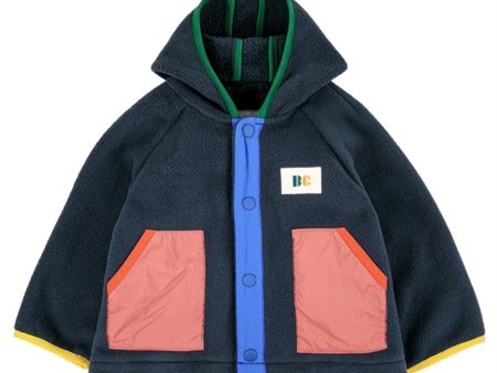 Bobo Choses Midnight Blue Color Block Polar Jacka med Hætte Supply