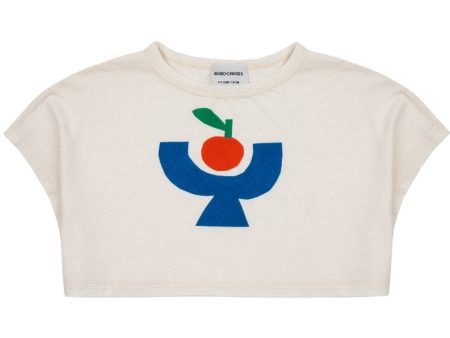 Bobo Choses Tomato Plate Cropped T-Shirt Offwhite Sale