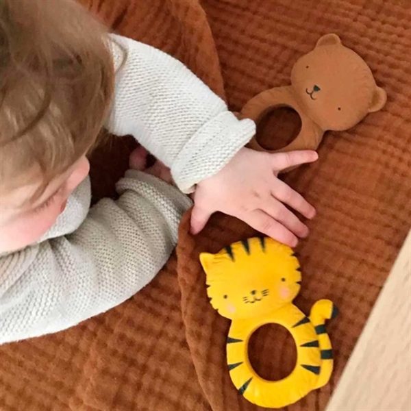 A Little Lovely Company Teether Ring Tiger on Sale