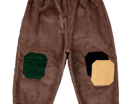 Bobo Choses Brown Color Block Corduroy Byxor Cheap