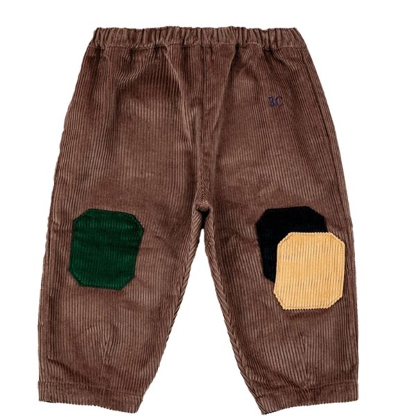 Bobo Choses Brown Color Block Corduroy Byxor Cheap