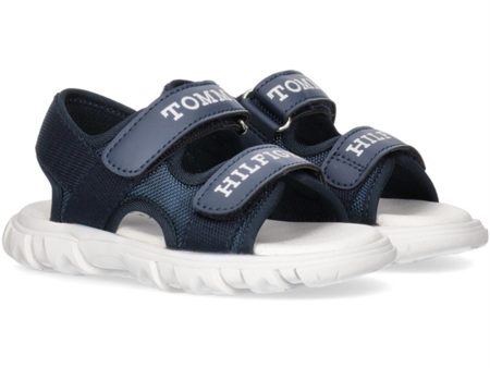 Tommy Hilfiger Logo Kardborreband Sandal Blue Fashion