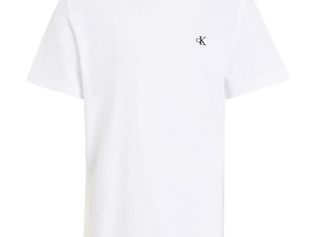 Calvin Klein Monogram Mini Badge T-Shirt Bright White Online