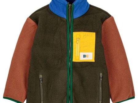 Bobo Choses Khaki Color Block Polar Fleece Jacka Online Sale