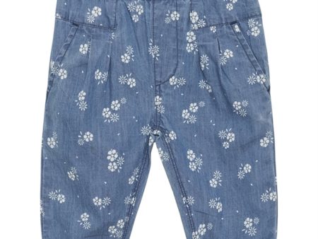 Minymo Gray Mist Bukser AOP Chambray Fashion