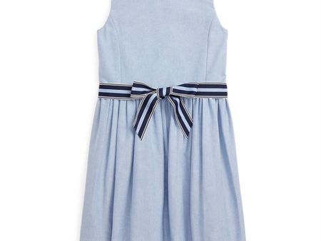 Polo Ralph Lauren Girl Klänning Blue Hyacinth Hot on Sale