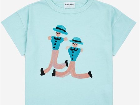 Bobo Choses Dancing Giants T-Shirt Light Blue For Sale